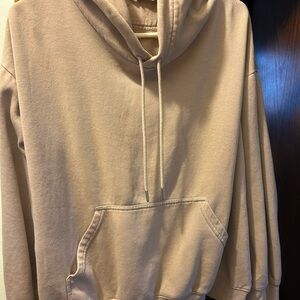 H&M Women's Beige Hoodie Sweatshirt